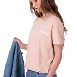 Polera Manga Corta Mujer Boxy Thrive Graphic Rosado