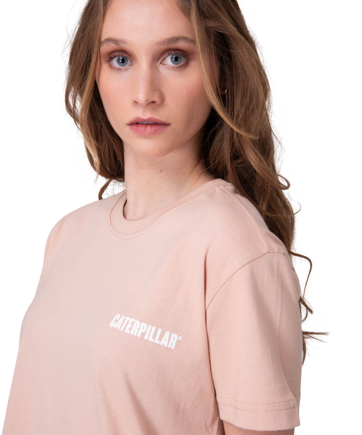 Polera Manga Corta Mujer Boxy Thrive Graphic Rosado