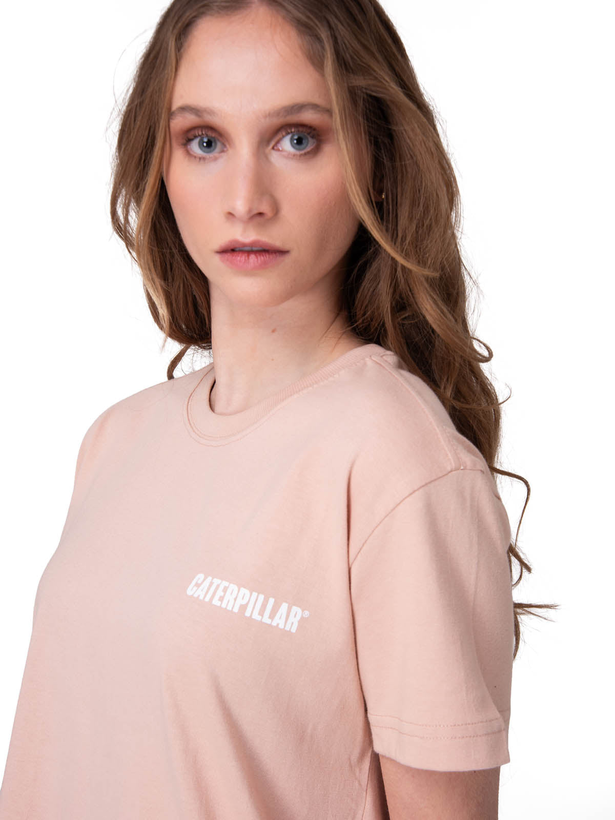 Polera Manga Corta Mujer Boxy Thrive Graphic Rosado