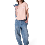 Polera Manga Corta Mujer Boxy Thrive Graphic Rosado
