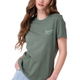 Polera Manga Corta Mujer Floral Graphic Tee Verde