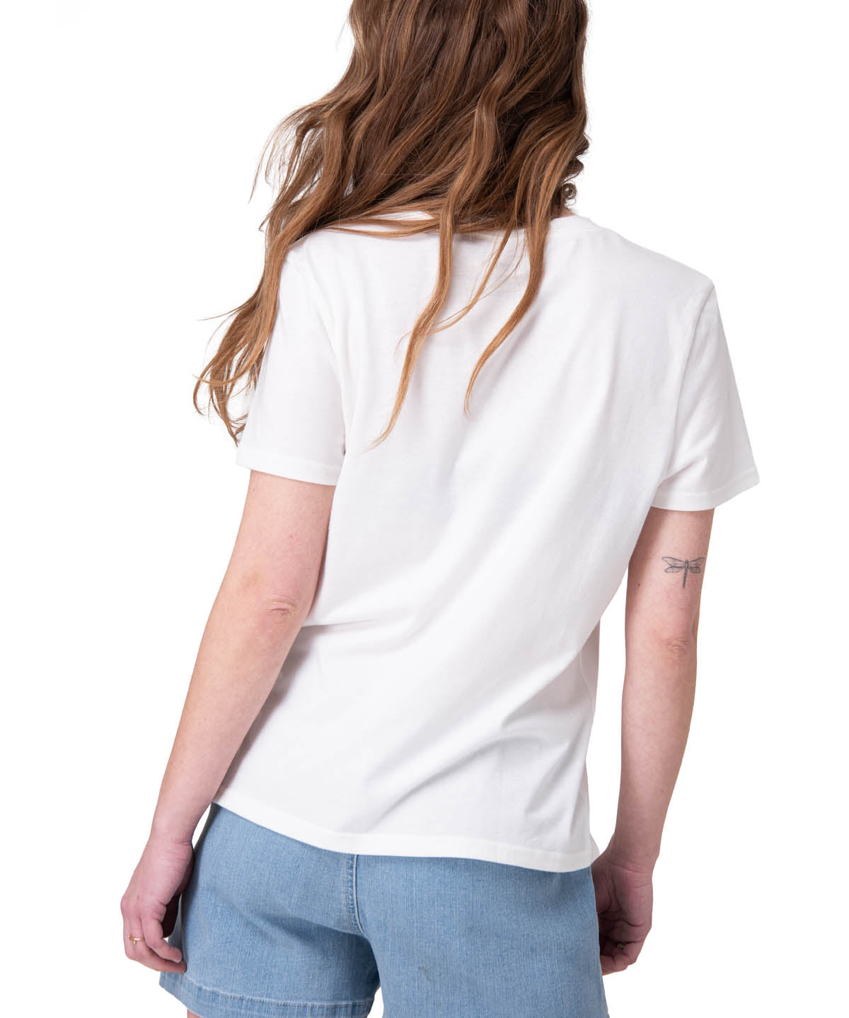 Polera Manga Corta Mujer Fish Graphic Tee Blanco