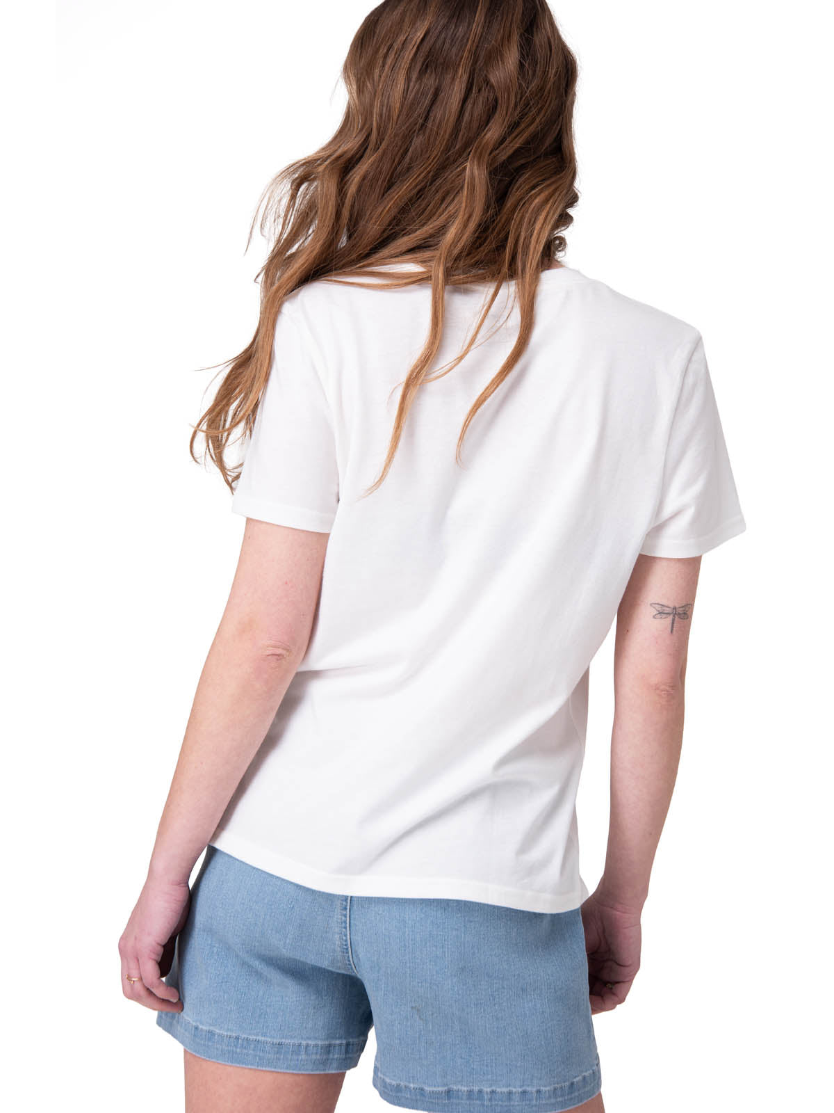Polera Manga Corta Mujer Fish Graphic Tee Blanco