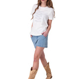 Polera Manga Corta Mujer Fish Graphic Tee Blanco