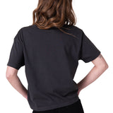 Polera Manga Corta Mujer Boxy Heavyweight Emb Negro