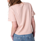 Polera Manga Corta Mujer Boxy Heavyweight Emb Rosado