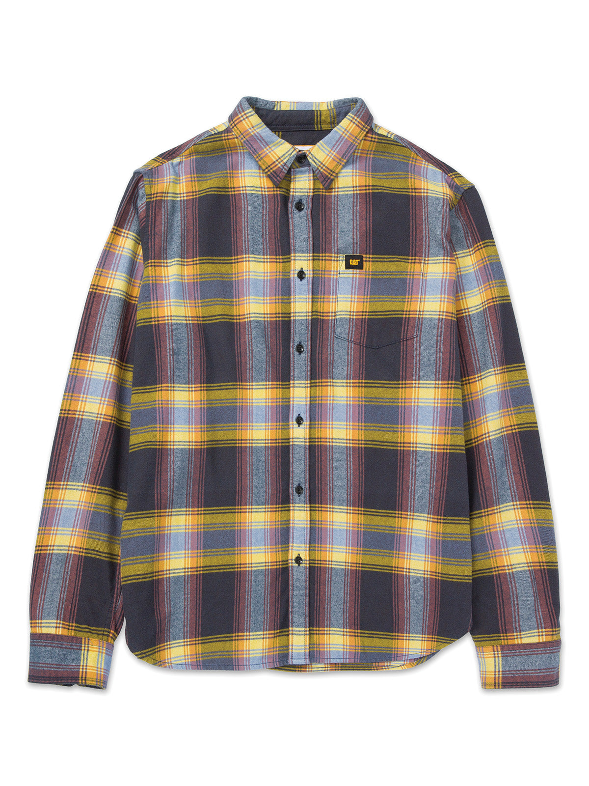 Camisa Manga larga Casual Hombre FLANNEL L/S SHIRT Azul CAT