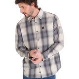 Camisa Manga Larga Casual Hombre Plaid Poplin Amarillo CAT