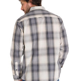 Camisa Manga Larga Casual Hombre Plaid Poplin Amarillo CAT