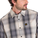 Camisa Manga Larga Casual Hombre Plaid Poplin Amarillo CAT