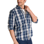 Camisa Manga Larga Hombre Poplin Azul CAT