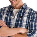 Camisa Manga Larga Hombre Poplin Azul CAT