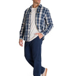 Camisa Manga Larga Hombre Poplin Azul CAT