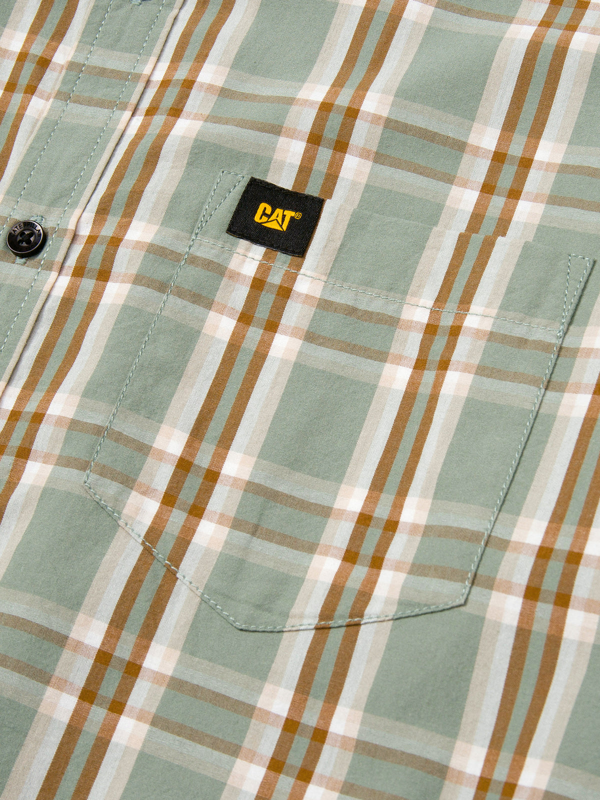 Camisa Manga larga Casual Hombre POPLIN L/S SHIRT Verde CAT