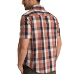 Camisa Manga Corta Hombre Plaid Poplin Terracota CAT