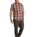 Camisa Manga Corta Hombre Plaid Poplin Terracota CAT