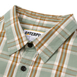 Camisa Manga corta Casual Hombre PLAID POPLIN S/S SHIRT Verde CAT