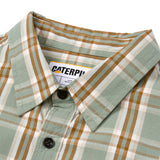 Camisa Manga corta Casual Hombre PLAID POPLIN S/S SHIRT Verde CAT