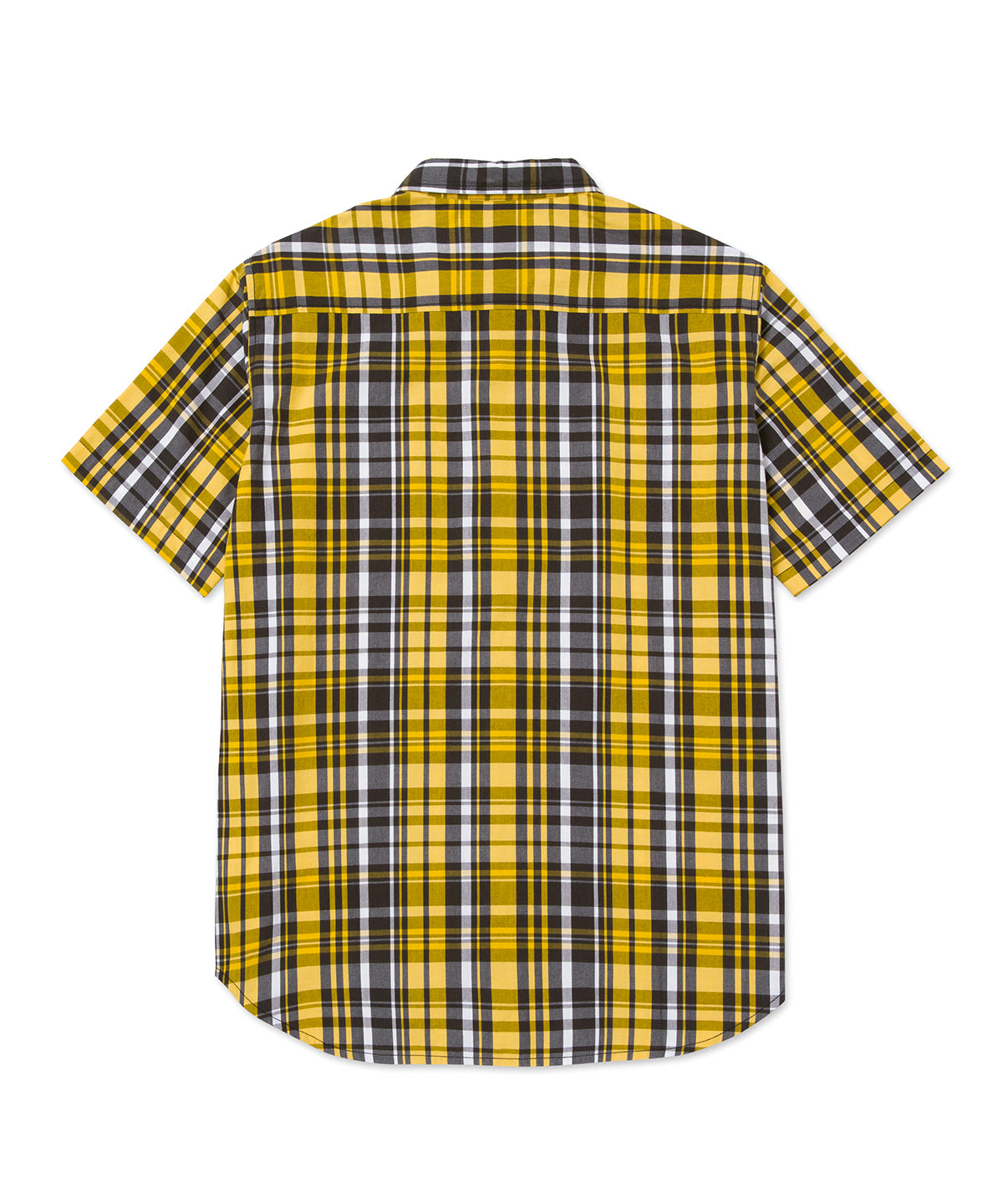 Camisa Manga corta Casual Hombre PLAID POPLIN S/S SHIRT Amarillo CAT