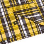Camisa Manga corta Casual Hombre PLAID POPLIN S/S SHIRT Amarillo CAT