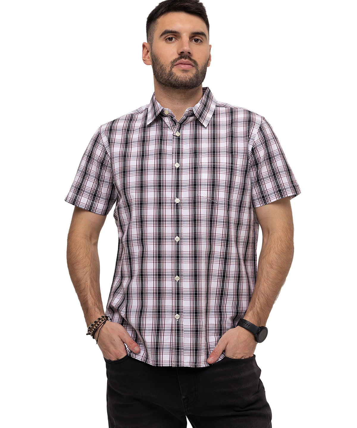 Camisa Manga Corta Casual Hombre Foundation Ss Shirt 0 Cat