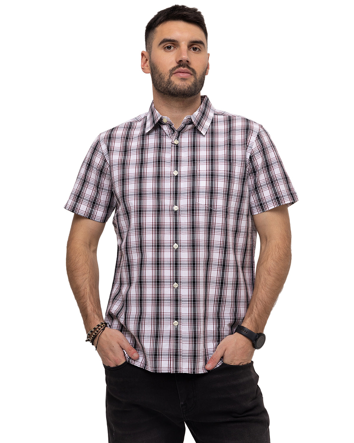 Camisa Manga Corta Casual Hombre Foundation Ss Shirt 0 Cat