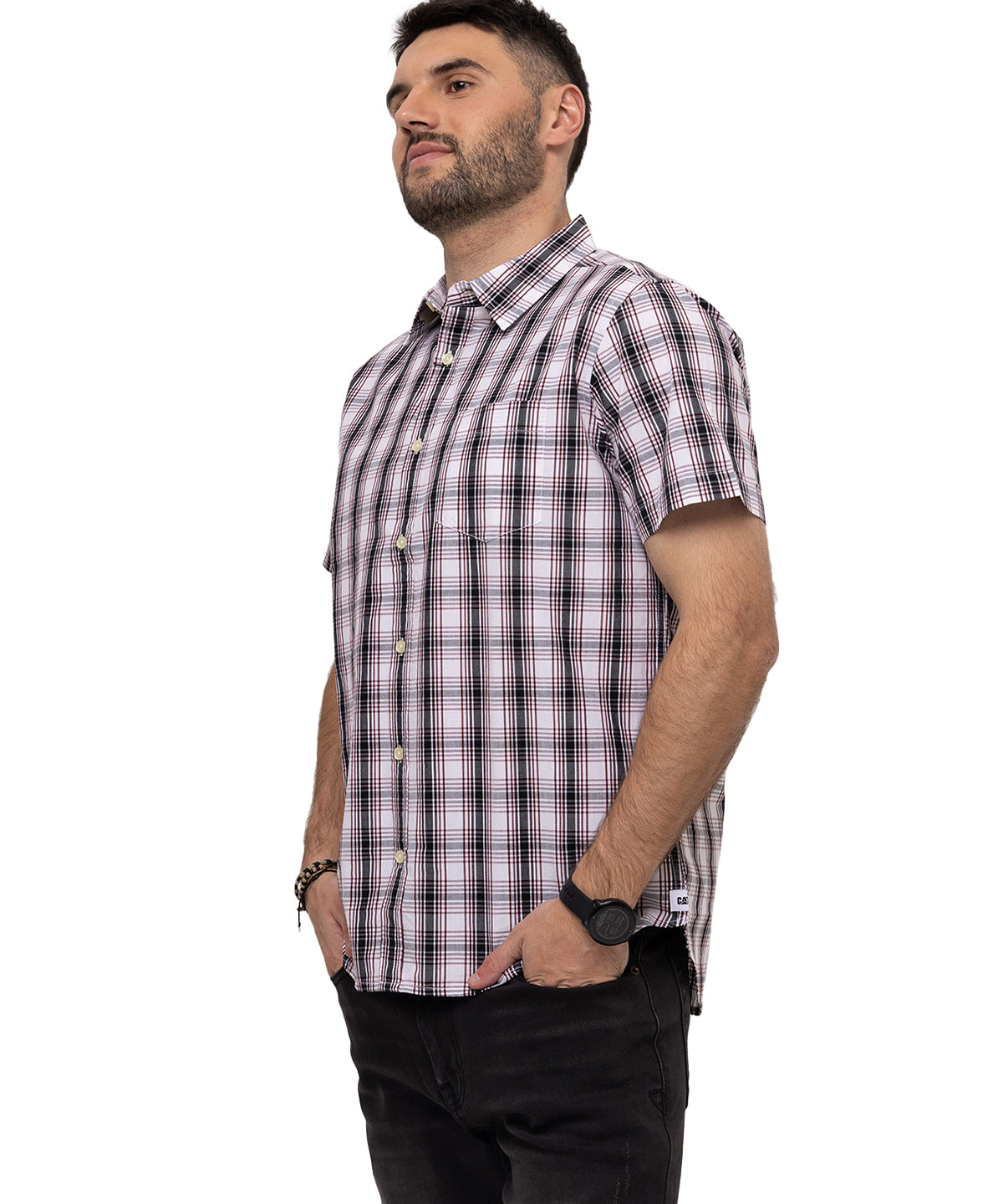 Camisa Manga Corta Casual Hombre Foundation Ss Shirt 0 Cat