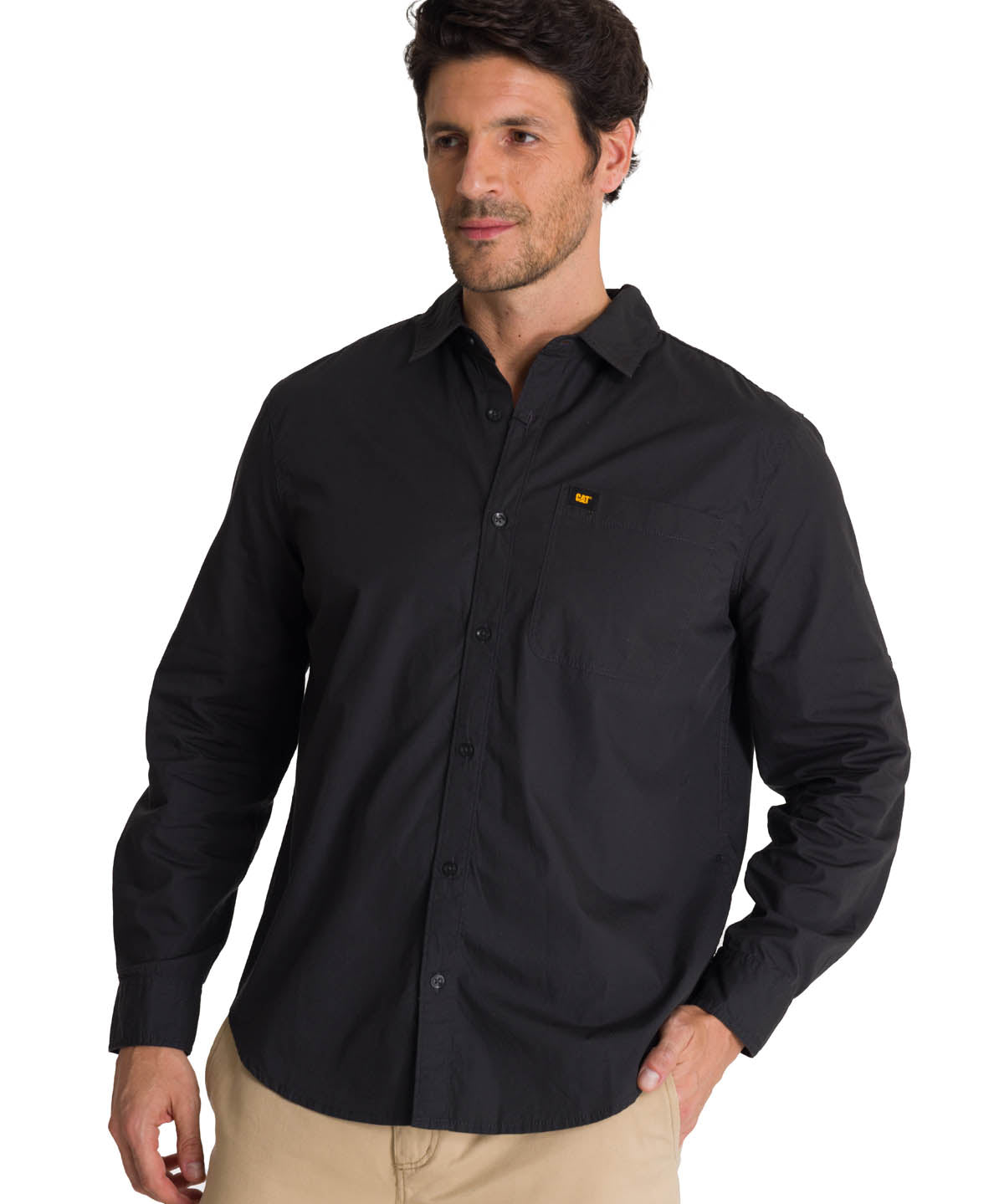 Camisa Manga Larga Hombre Convertible Negro CAT