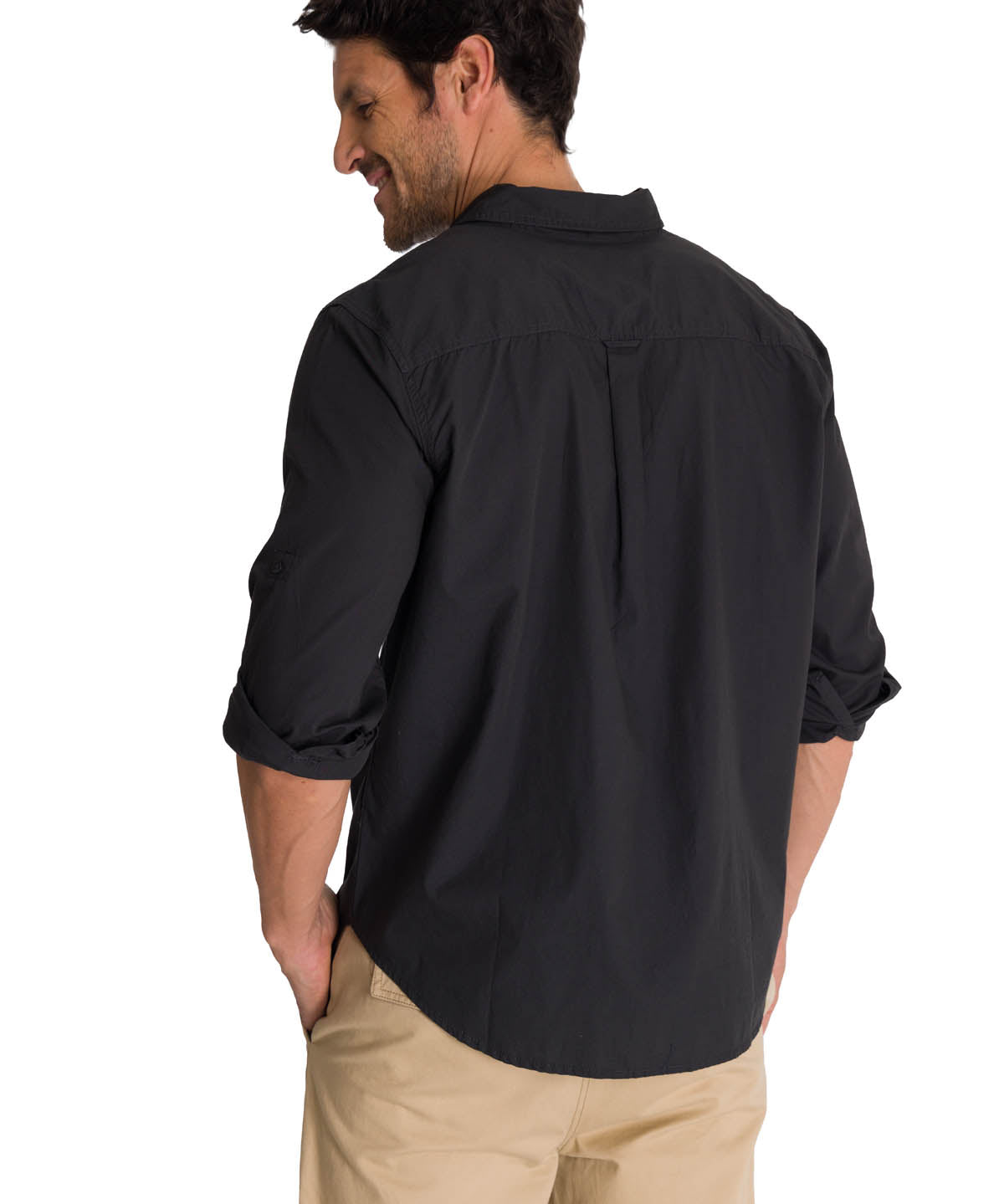 Camisa Manga Larga Hombre Convertible Negro CAT