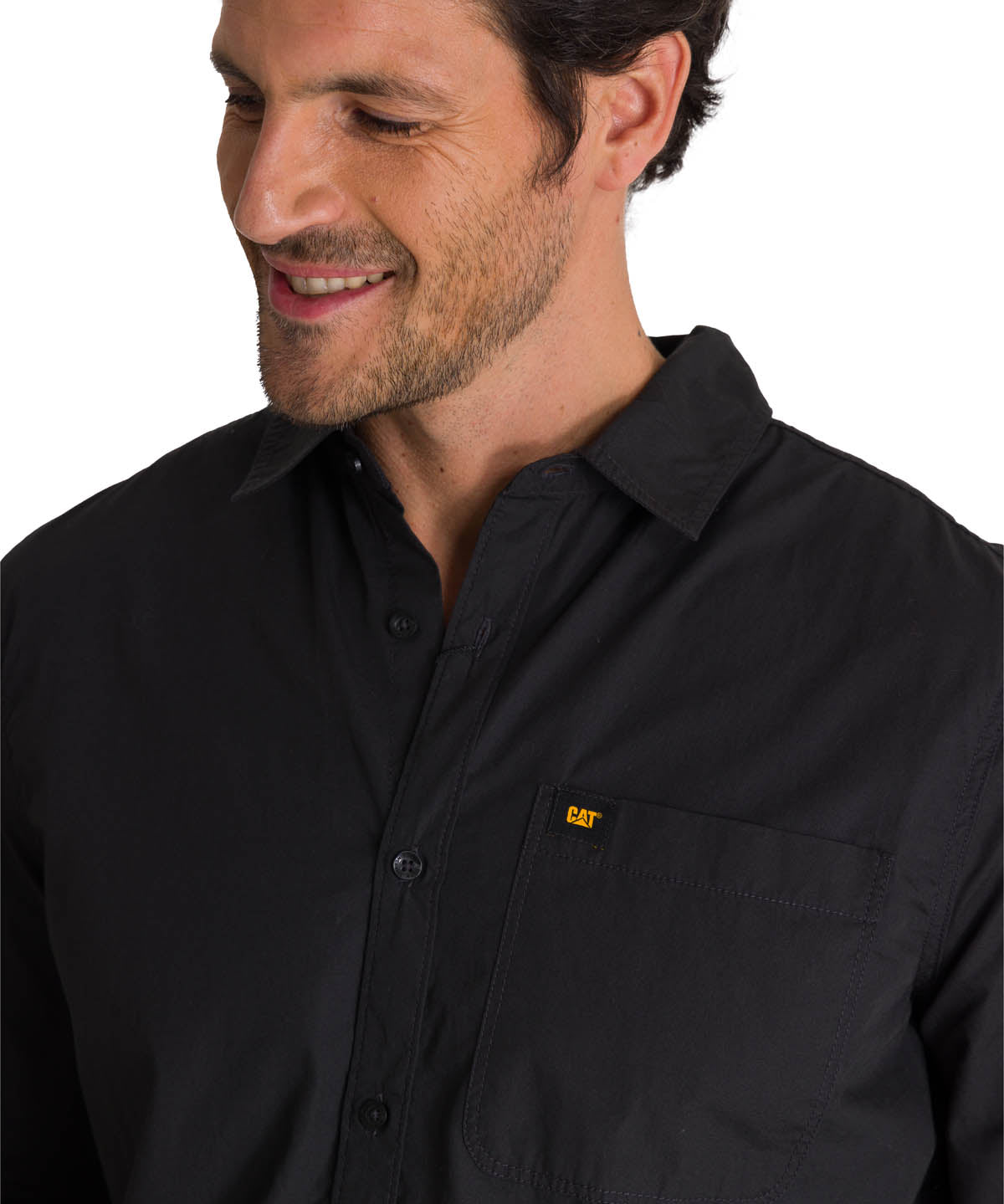 Camisa Manga Larga Hombre Convertible Negro CAT