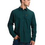 Camisa Manga LargaCasual Hombre Fundation Rojo Azul CAT