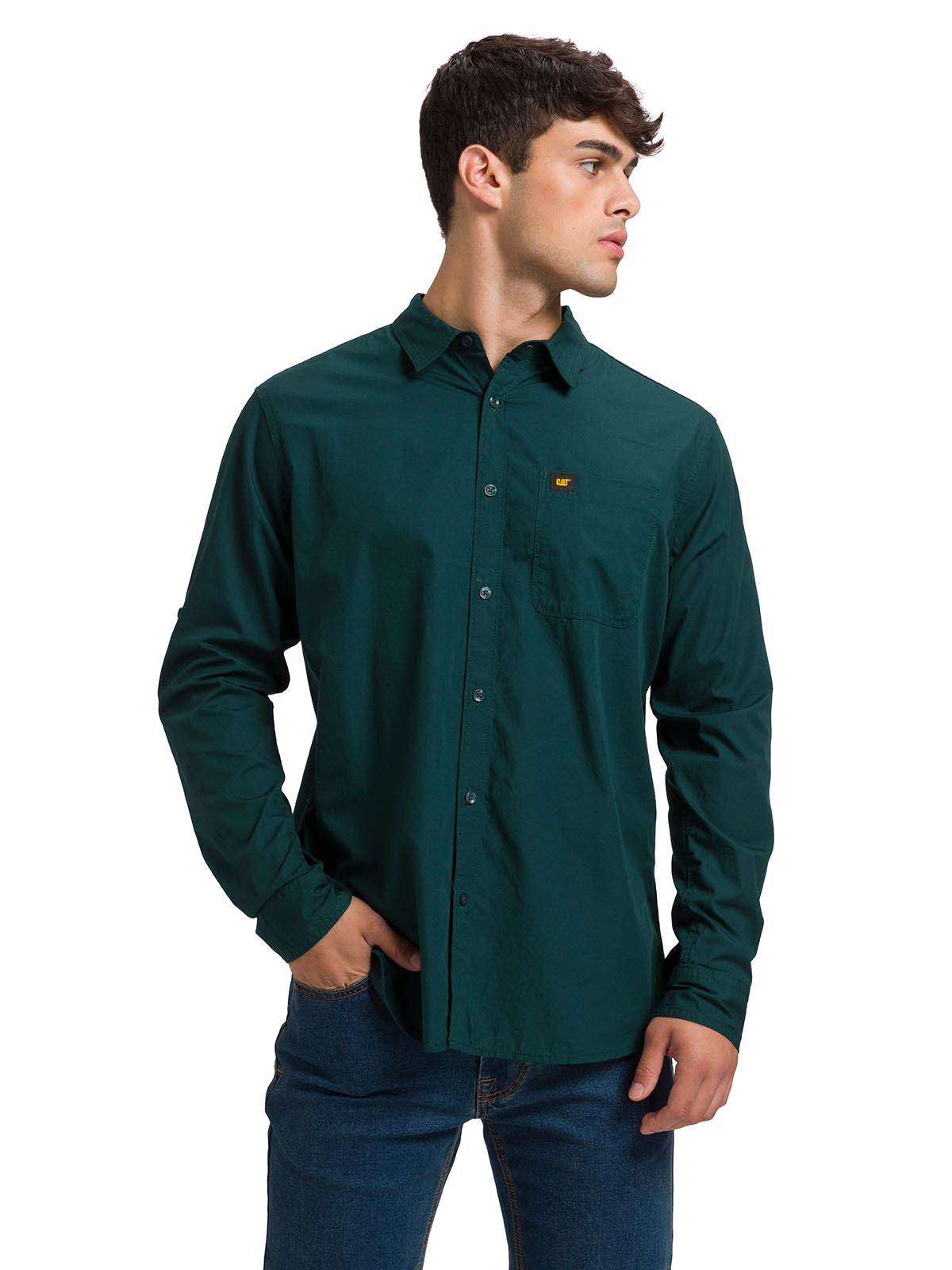 Camisa Manga LargaCasual Hombre Fundation Rojo Azul CAT