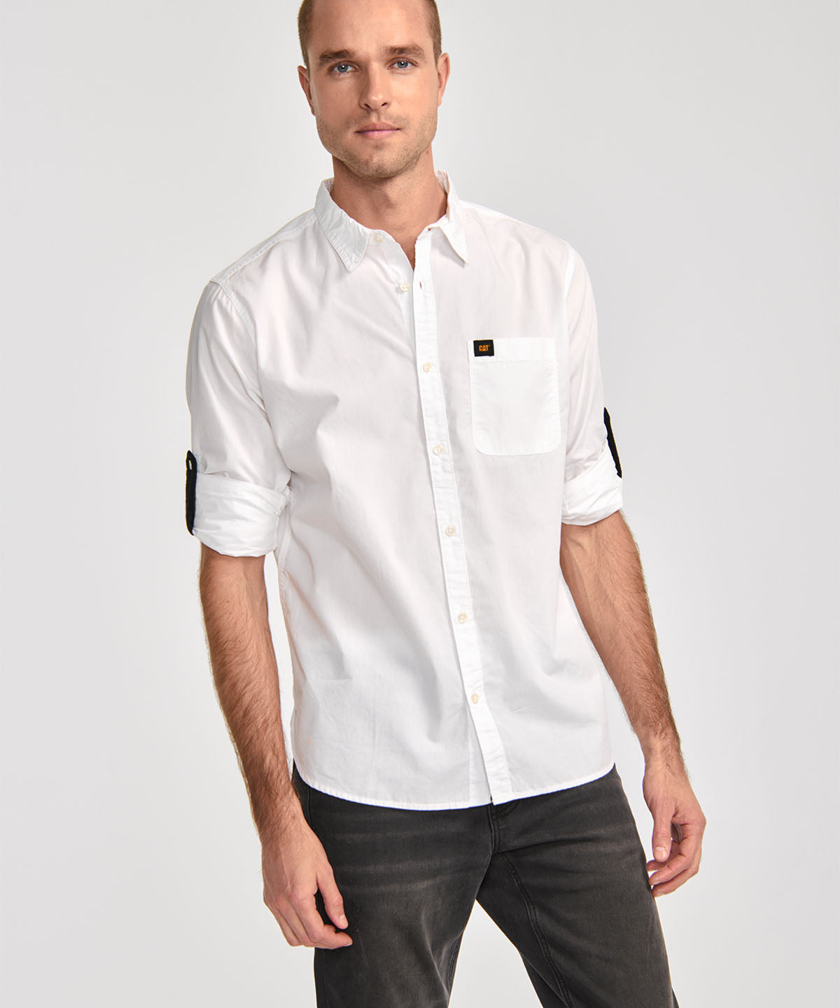 Camisa Manga LargaCasual Hombre Fundation Rojo Azul CAT