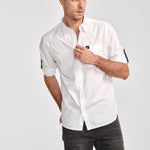 Camisa Manga LargaCasual Hombre Fundation Rojo Azul CAT