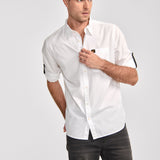 Camisa Manga LargaCasual Hombre Fundation Rojo Azul CAT