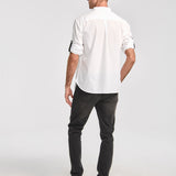 Camisa Manga LargaCasual Hombre Fundation Rojo Azul CAT