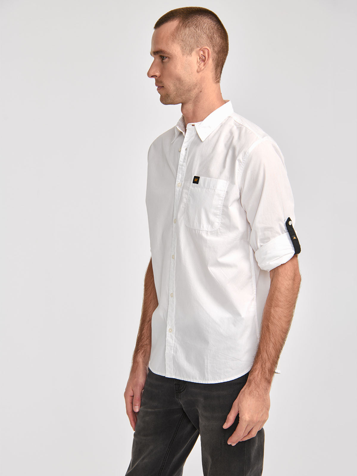 Camisa Manga LargaCasual Hombre Fundation Rojo Azul CAT