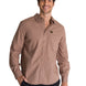 Camisa Manga Larga Hombre Convertible Café CAT