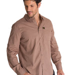 Camisa Manga Larga Hombre Convertible Café CAT
