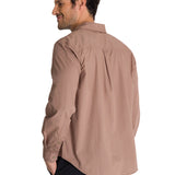 Camisa Manga Larga Hombre Convertible Café CAT