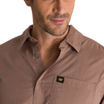 Camisa Manga Larga Hombre Convertible Café CAT