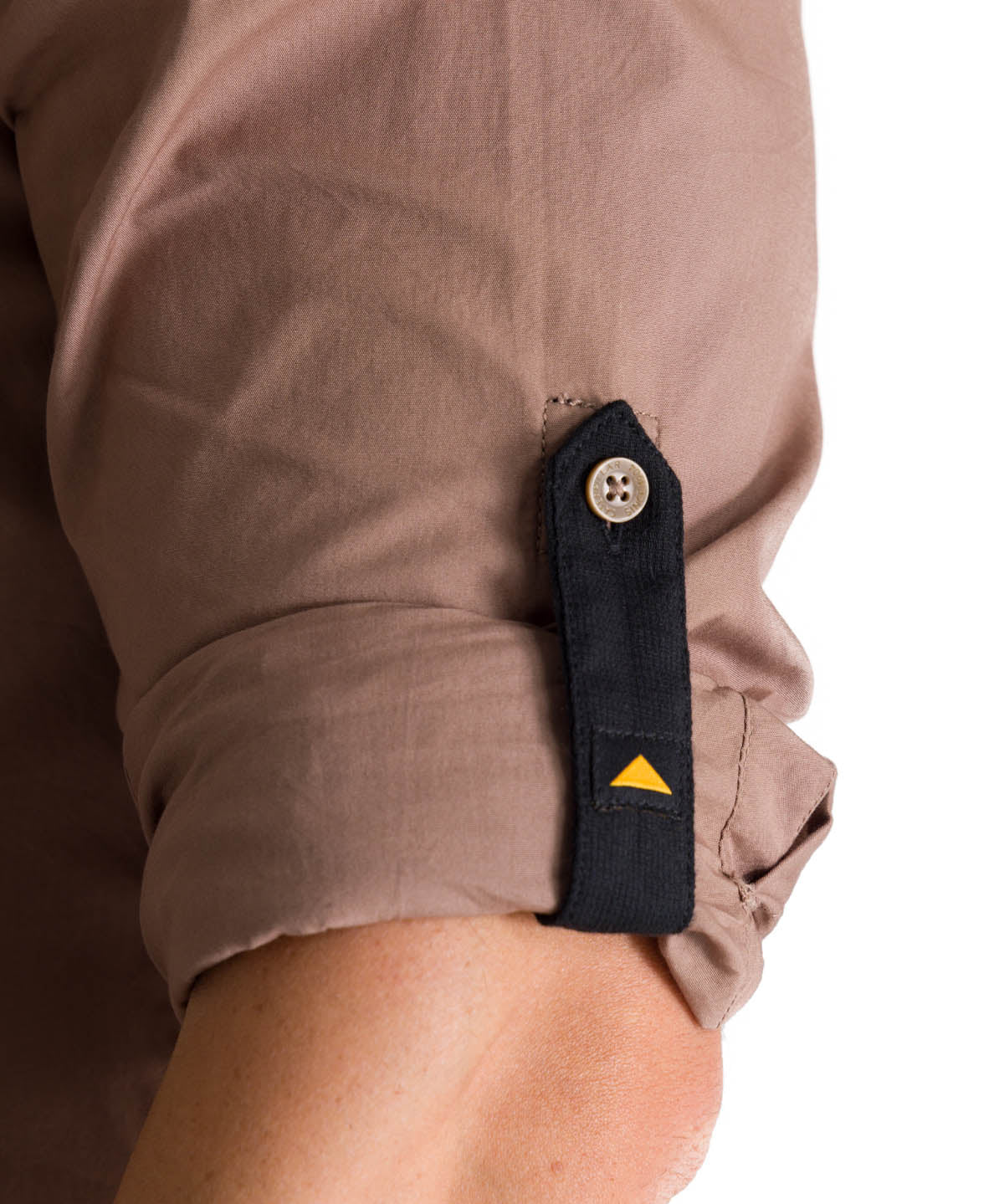 Camisa Manga Larga Hombre Convertible Café CAT