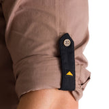 Camisa Manga Larga Hombre Convertible Café CAT