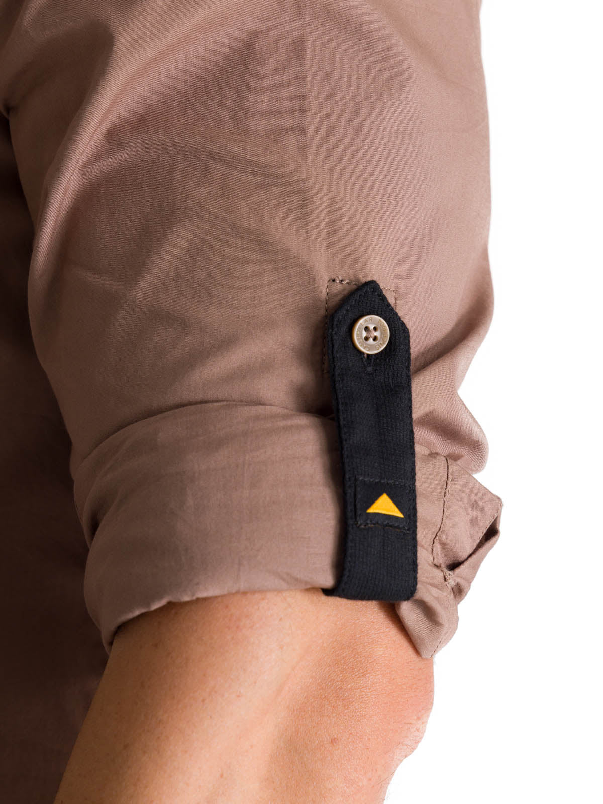 Camisa Manga Larga Hombre Convertible Café CAT