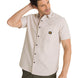 Camisa Manga Corta Hombre Oxford Relaxed Beige CAT