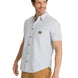 Camisa Manga Corta Hombre Oxford Relaxed Azul CAT