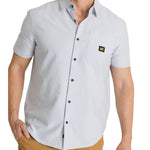 Camisa Manga Corta Hombre Oxford Relaxed Azul CAT