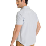 Camisa Manga Corta Hombre Oxford Relaxed Azul CAT