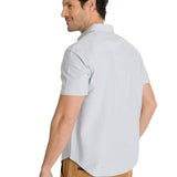 Camisa Manga Corta Hombre Oxford Relaxed Azul CAT