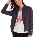 Camisa Manga Larga Mujer Heritage Uniform Boxy L/S Gris Oscuro Cat